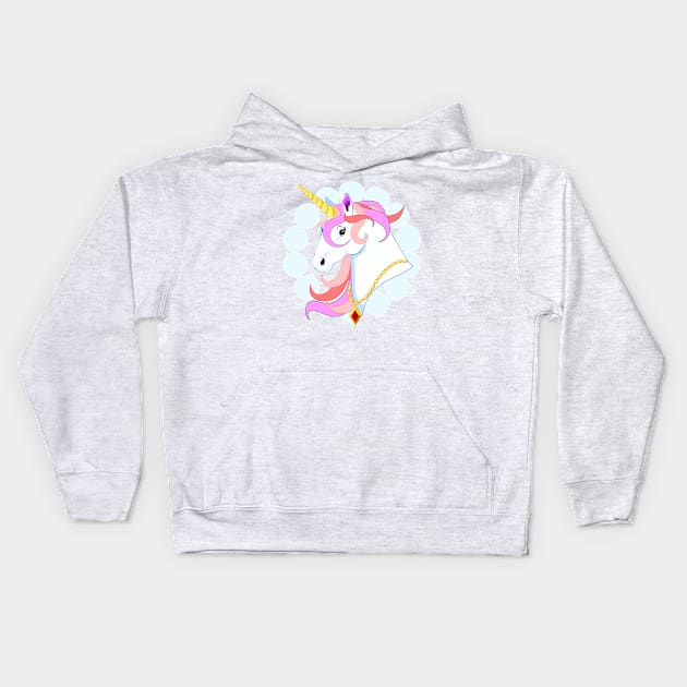 Beautiful Unicorn Kids Hoodie by Horisondesignz